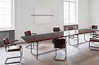 JS . Thonet cantilever chair group S64 of the SERIOUS 01-05 edition in titanium glossy.
